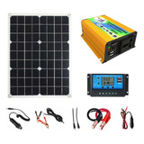 Inversor Energía Del Kit Inicio Del Panel Solar 300w Y 12v