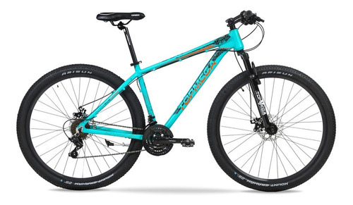 Mountain Bike Topmega Mtb Sunshine R29 18  21v Frenos De Disco Mecánico Cambios Shimano Tourney Ty300 Color Celeste/naranja  