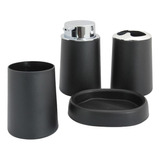 Set De Accesorios De Baño Dispensador De Jabón Negro