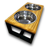 Comedouro Elevado Duplo Para Pets - M