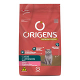 Ração Origens Gatos Castrados Sabor Salmão 10.1 Kg Para Gato