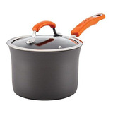 Sartén Antiadherente Rachael Ray 3 Qt, Gris Con Asas