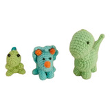 Set Dinosaurios Amigurumi Crochet Souvenirs Llaveros