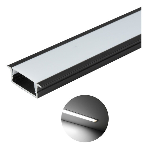 Canaleta De Led Slim Largo 30mm Embutir Gesso Marcenaria 2mt