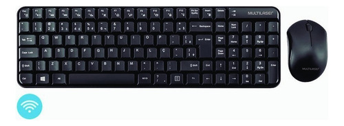 Combo Teclado E Mouse Sem Fio Multilaser Usb 2.4 Ghz - Tc183 Cor Do Mouse Preto