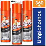 Limpiador Mr Músculo Limpia Horno En Aerosol  Pack 3 Uni