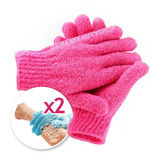 Guantes Exfoliantes X2 Para Ducha Corporal Facial Para Spa