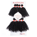 Cabelo Platinum - Cacheado Black - Mega Beleza - Super Star