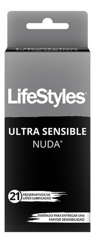 Lifestyles Ultra Sensible Nuda X21 Preservativos Lubricados