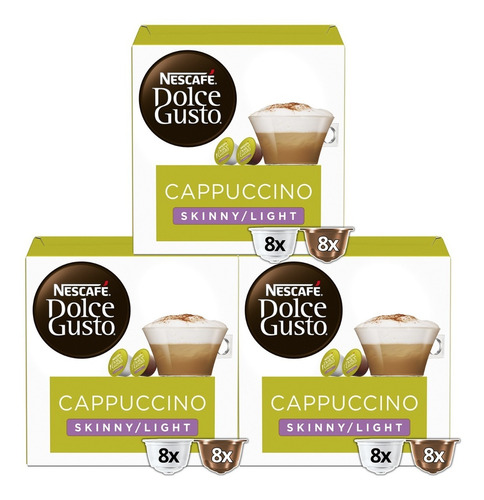 Dolce Gusto Capsulas Cafe Cappuccino Skinny X3 Cajas