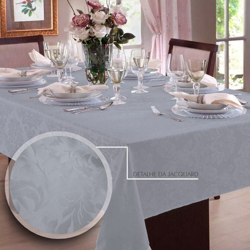 Toalha De Mesa Retangular Em Jacquard 10 Lugares  Admirare