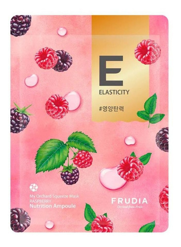 Mascarilla Facial De Frambuesa Elasticidad Frudia Pack 10