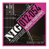 Encordoamento Corda Para Guitarra Nig 012 N72 Tensão Alta