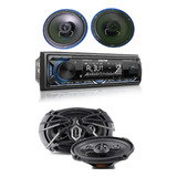 Estereo Carbón 329 Bluetooth + 2 Bocinas 6.5 + 2 Bocinas 6x9