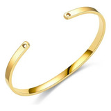 Pulseira Feminina Bracelete Dourada Ajustável  Coração 4 Mm 