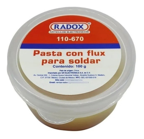 Pasta Con Flux Para Soldar Radox 110-670 100g 