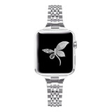 Malla Metalica Para Apple Watch 38mm/40mm/41mm Plateada 