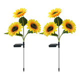 Sunflower Lightoos Outdoor, Paquete De 2 Luces De Jardín Con