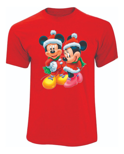 Camisetas Navideñas Navidad Mickey Mouse Minnie Mouse Pareja