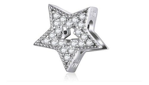 Charm Estrella Blanca - Plata De Ley S925