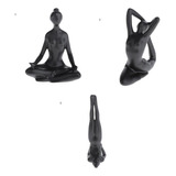 3/set Estatuas De Yoga Modernas Escultura Femenina Pose De Y