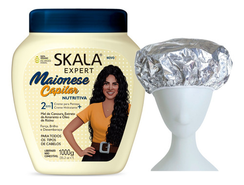 Maionese Skala Mascara Vegana 1kg + Gorro Aluminio
