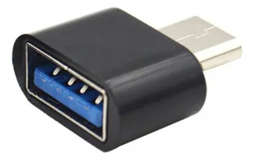 Adaptador Otg Tipo C A Usb Hub Usb Memoria Celular. Color Negro