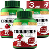 Kit 3 Cranberry 500mg Vitalab 60 Cápsulas