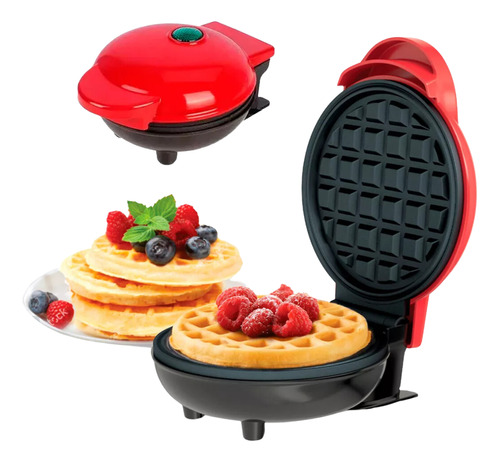 Máquina De Waffles Elétrica Profissional Mini Panqueca