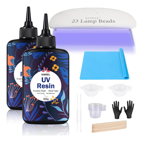  Kit De Resina 2 Uv Kisrel Con Lampara