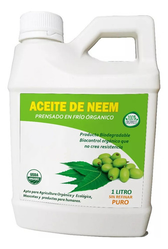 Aceite Neem Órganico Puro - L a $149000