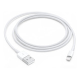 Cable Cargador Datos Usb A Light Ning 1 Metro Color Blanco