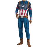 Body De Una Pieza Para Cosplay De Capitán América De Marvel