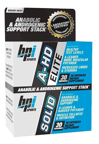 Bpi Sports A-hd Elite / Solid Elevador Testosterona 30 Caps