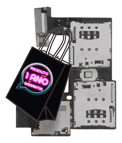 Conector Slot Leitor 2 Chips Para Moto G2 + Garantia 1 Ano!