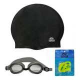 Kit Antiparra + Gorra Silicona + Tapón De Oídos Niños Negro