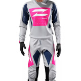 Conjunto Mx Radikal Racing Réflex Gris Motocross Atv Enduro 