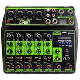 Pro Bass Studio Link 8 Consola Mixer 8 Canales Interface Usb