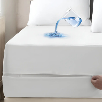 Cubre Colchón Anti-chinche Impermeable Cremallera Individual Color Blanco | Envío gratis