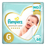 Pacote De Fraldas Premium Care Tamanho G Com 68 Unidades Pampers