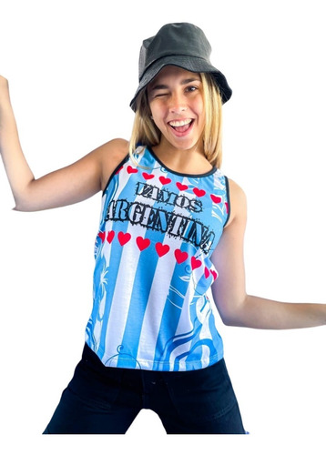 Musculosa Argentina Mujer Seleccion Mundial Sheli 2098