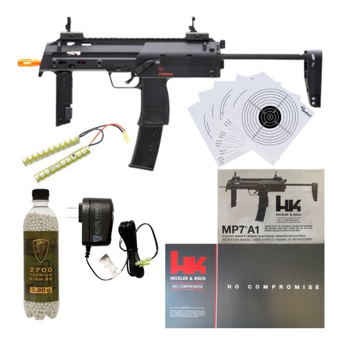 Marcadora Airsoft Aeg Hk Mp7 A1 Semi Full Bbs 6mm Xchws P