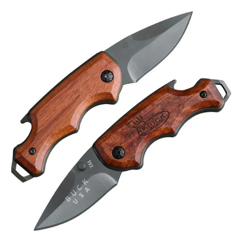 Navaja Cuchillo Táctico X44 De Madera Supervivencia Militar