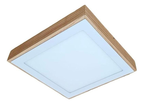 Plafon Madera Paraíso Deco Led 24w 32x32 Interiores!!!!!!!!!