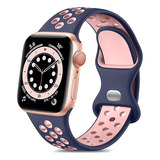 Correa Deportiva P/apple Watch 38-40-41mm Azul/rosa S/m