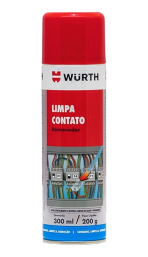 Limpa Contato Elétrico Eletrônicos Pc Conectores 300ml Wurth