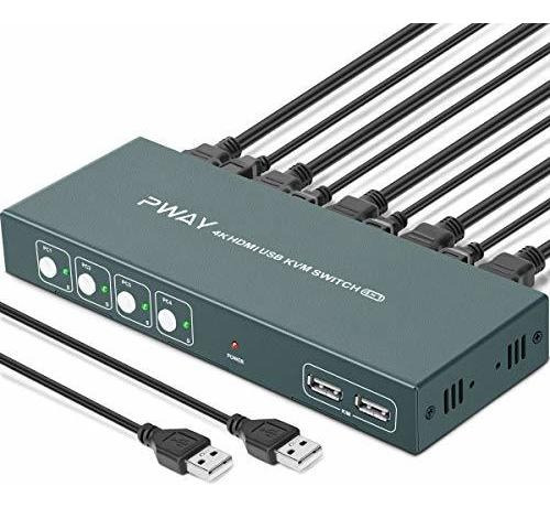 Kvm Switch Hdmi Dual Monitor 4k 2 Port 