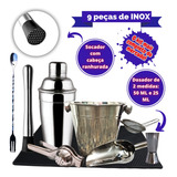 Kit Caipirinha Profissional Completo Inox Coqueteleira 9 Pçs
