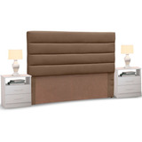 Cabeceira Cama Box Casal Queen 160cm Greta Suede Marrom E 2 