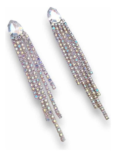 Aros De Strass / Aros Largos Strass / Aros Strass Tornasol.